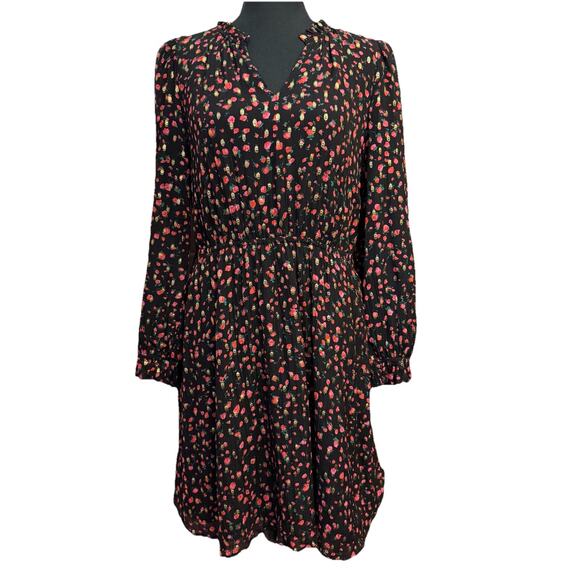 J. Crew Factory Dresses & Skirts - J Crew Dress 8 Womens Abstract Floral Feminine Artsy Whimsical Stretch Waist